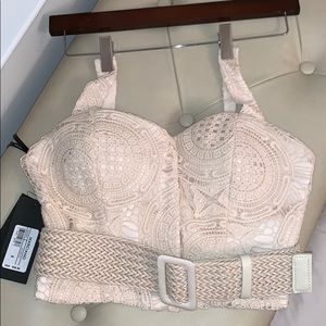 Marciano bustier cream top
